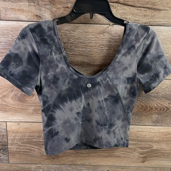 LULULEMON ALIGN T SHIRT, DIAMOND GRAPHITE GREY - Picture 2 of 8